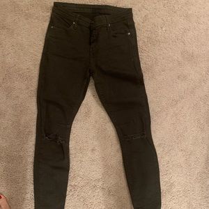 R t A jeans size 26 Olive Color EUC